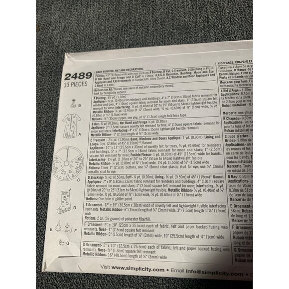 Simplicity Baby Bunting and Decorations Sewing Pattern 2589 - uncut - Picture 7 of 10